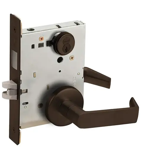 Lock Mortise Lock Dark Oxidized Satin Bronze Oil Rubbed