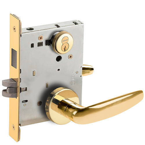 Lock Mortise Lock Bright Brass