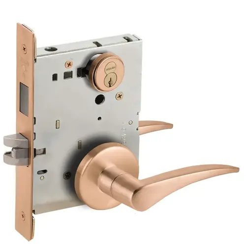 Lock Mortise Lock Satin Bronze Clear Coated