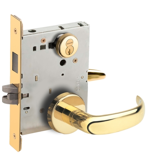 Lock Mortise Lock Bright Brass