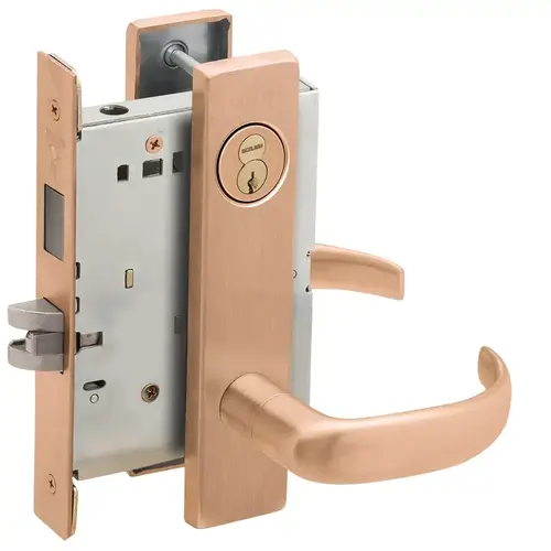 Lock Mortise Lock Satin Bronze Clear Coated