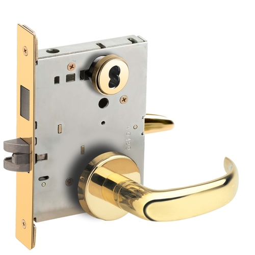 Mortise Lock Bright Brass