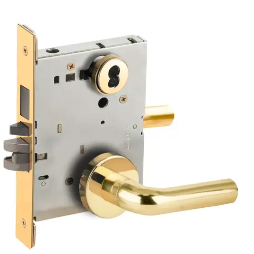 Mortise Lock Bright Brass