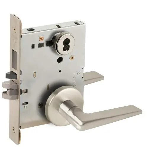 Lock Mortise Lock Satin Nickel Plated Clear Coated