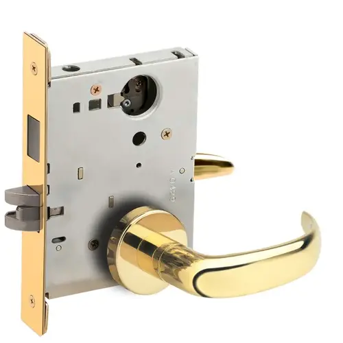 L9465L Mortise Closet/Storeroom Lock Bright Brass