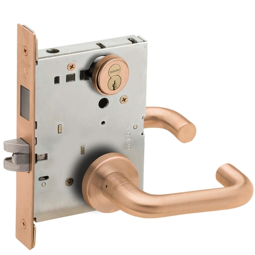 Lock Mortise Lock Satin Bronze Clear Coated