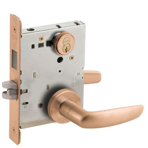 Lock Mortise Lock Satin Bronze Clear Coated