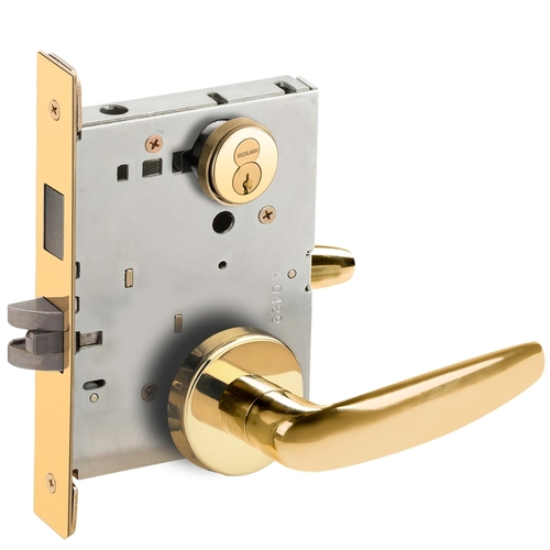 Lock Mortise Lock Bright Brass