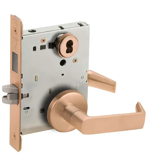 Lock Mortise Lock Satin Bronze Clear Coated