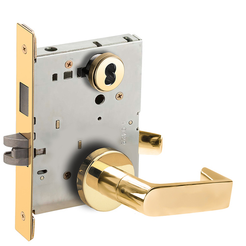 Mortise Lock Bright Brass