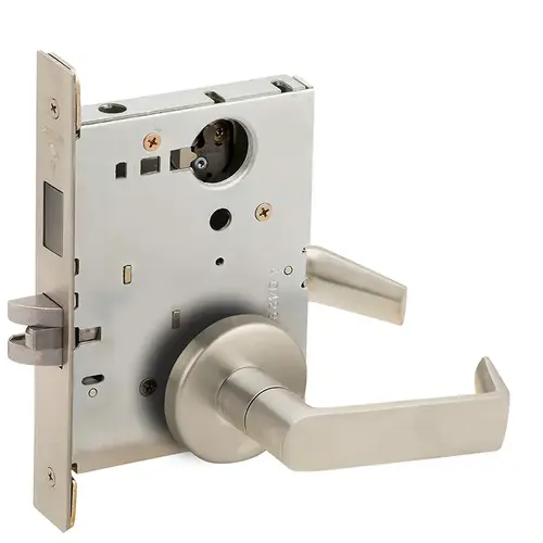 Mortise Lock Satin Nickel Plated Clear Coated