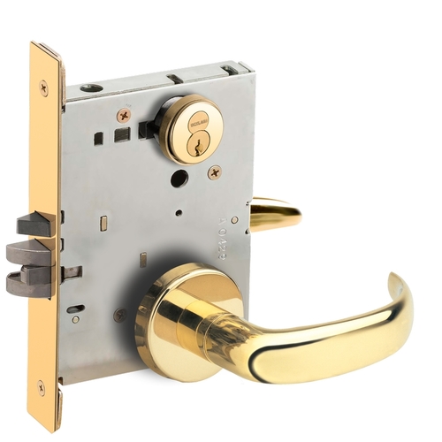 Lock Mortise Lock Bright Brass