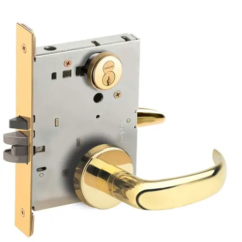 Lock Mortise Lock Bright Brass