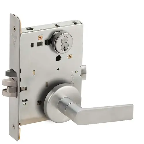 Mortise Lock Satin Stainless Steel Antimicrobial Coated