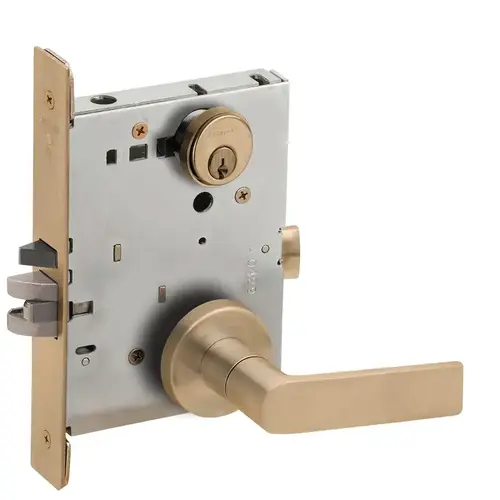 Mortise Lock Satin Brass Blackened Satin Relieved Clear Coated