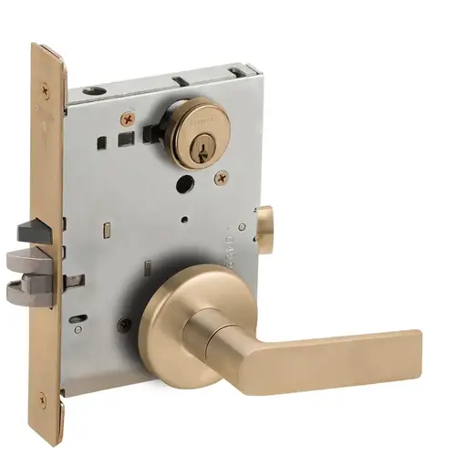 Mortise Lock Satin Brass Blackened Satin Relieved Clear Coated