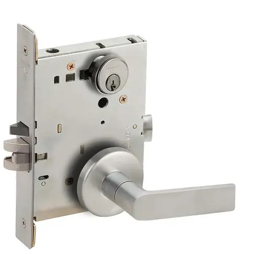 Mortise Lock Satin Stainless Steel Antimicrobial Coated