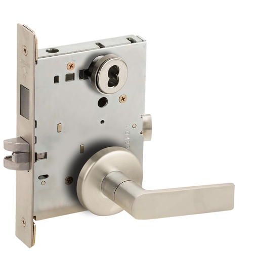 Lock Mortise Lock Satin Nickel Plated Clear Coated