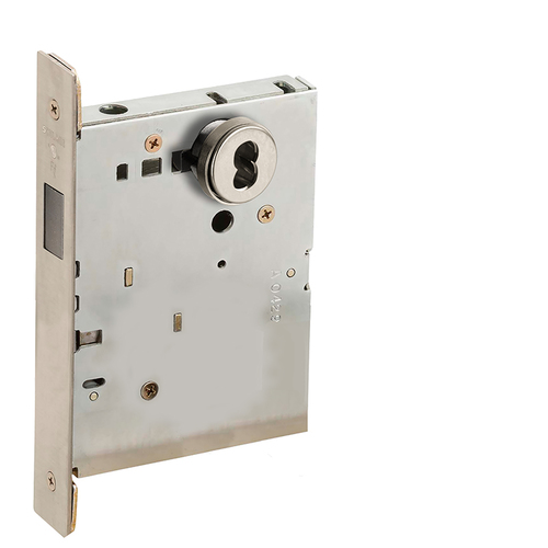 Mortise Lock Satin Nickel Plated Clear Coated