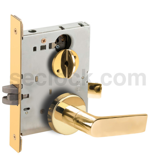 Schlage L9040 03B 605 Polished Brass Finish Privacy Lever Mortise