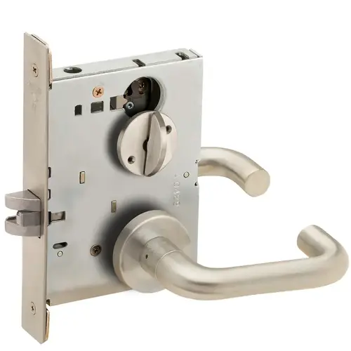 Mortise Lock Satin Nickel Plated Clear Coated