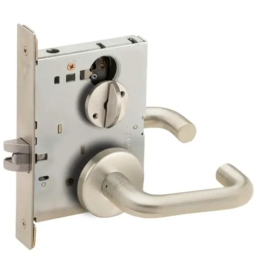 Mortise Lock Satin Nickel Plated Clear Coated