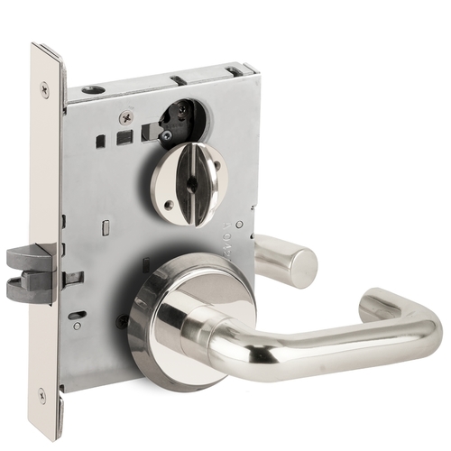 Bed / Bath Privacy Mortise Lock with 03 Lever and C Rose Bright Stainless Steel Finish