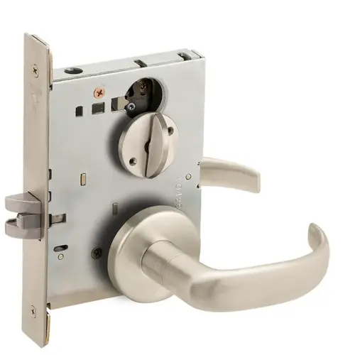 Mortise Lock Satin Nickel Plated Clear Coated