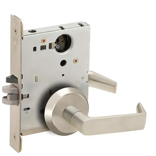 Mortise Lock Satin Nickel Plated Clear Coated