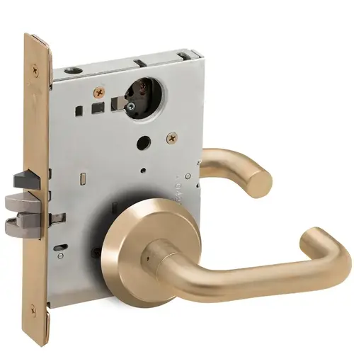 Mortise Lock Satin Brass Blackened Satin Relieved Clear Coated