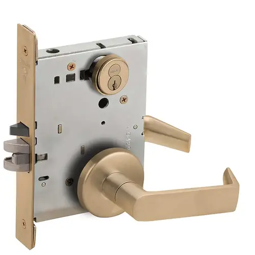 Mortise Lock Satin Brass Blackened Satin Relieved Clear Coated