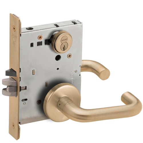 Mortise Lock Satin Brass Blackened Satin Relieved Clear Coated