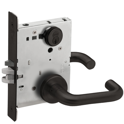 Mortise Lock Flat Black Coated