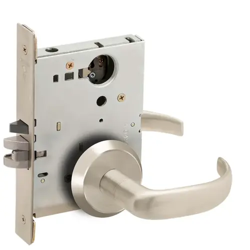 Mortise Lock Satin Nickel Plated Clear Coated