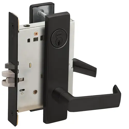 Mortise Lock Flat Black Coated