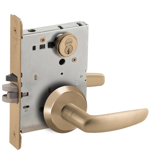 Mortise Lock Satin Brass Blackened Satin Relieved Clear Coated