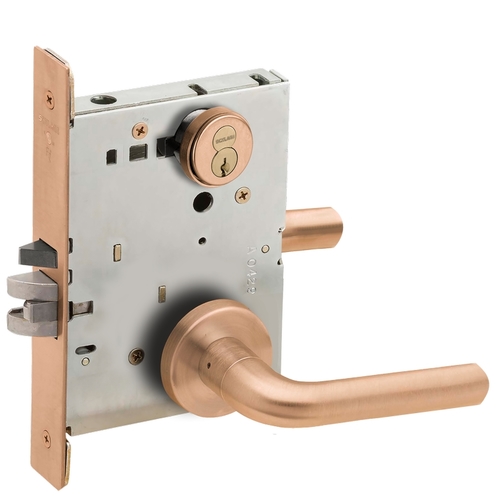 Mortise Lock Satin Bronze Clear Coated