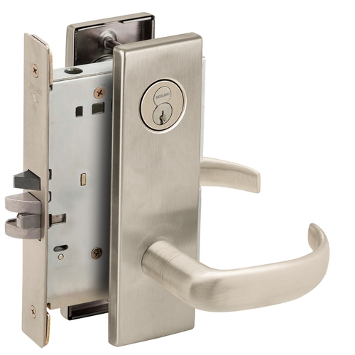 Mortise Lock Satin Nickel Plated Clear Coated