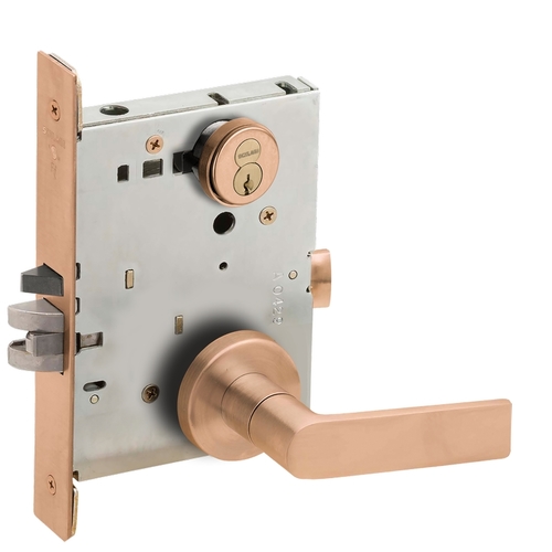 Mortise Lock Satin Bronze Clear Coated