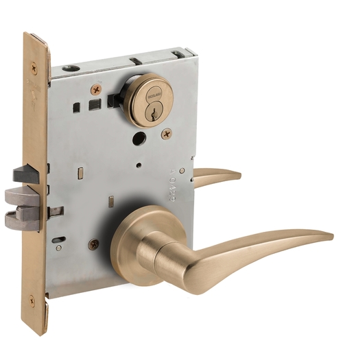 Mortise Lock Satin Brass Blackened Satin Relieved Clear Coated