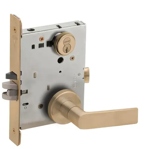 Mortise Lock Satin Brass Blackened Satin Relieved Clear Coated