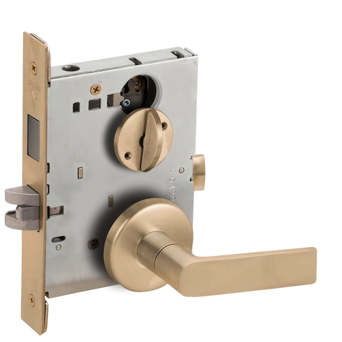 Mortise Lock Satin Brass Blackened Satin Relieved Clear Coated