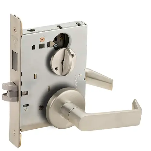 Mortise Lock Satin Nickel Plated Clear Coated