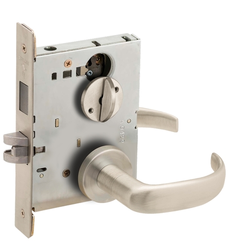 Mortise Lock Satin Nickel Plated Clear Coated