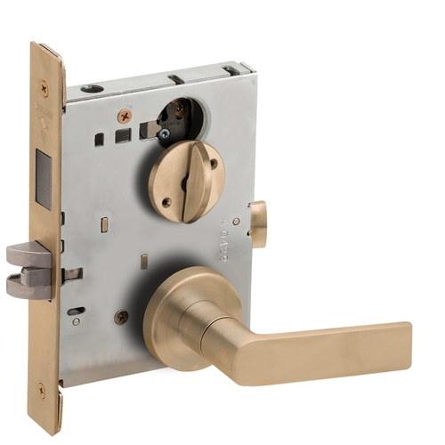 Mortise Lock Satin Brass Blackened Satin Relieved Clear Coated