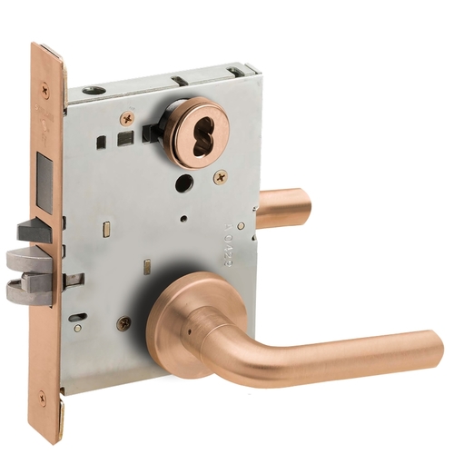 Mortise Lock Satin Bronze Clear Coated