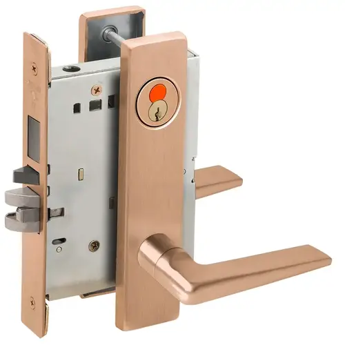 Mortise Lock Satin Bronze Clear Coated