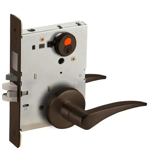 Mortise Lock Dark Oxidized Satin Bronze Oil Rubbed