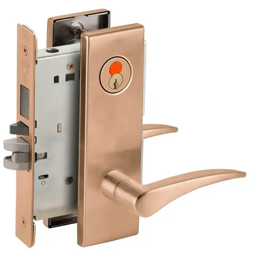 Mortise Lock Satin Bronze Clear Coated