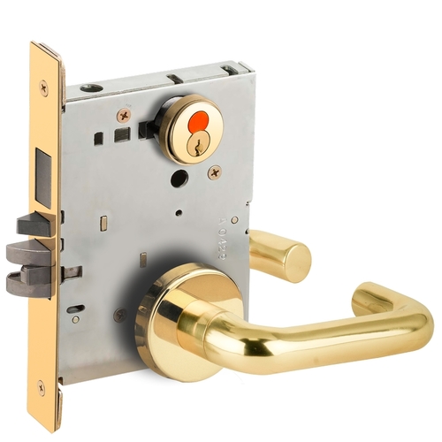 Mortise Lock Bright Brass